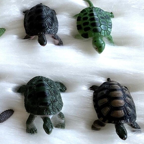 REALISTIC TURTLES FIGURES 10 PCS CRAFTS PARTY TOY DECOR - Picture 10 of 10